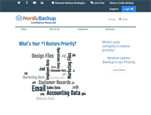 Tablet Screenshot of nordic-backup.com